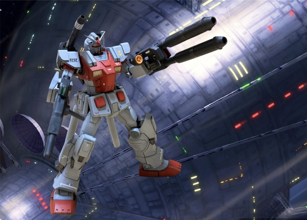 コロニー近くでの機体テスト風写真