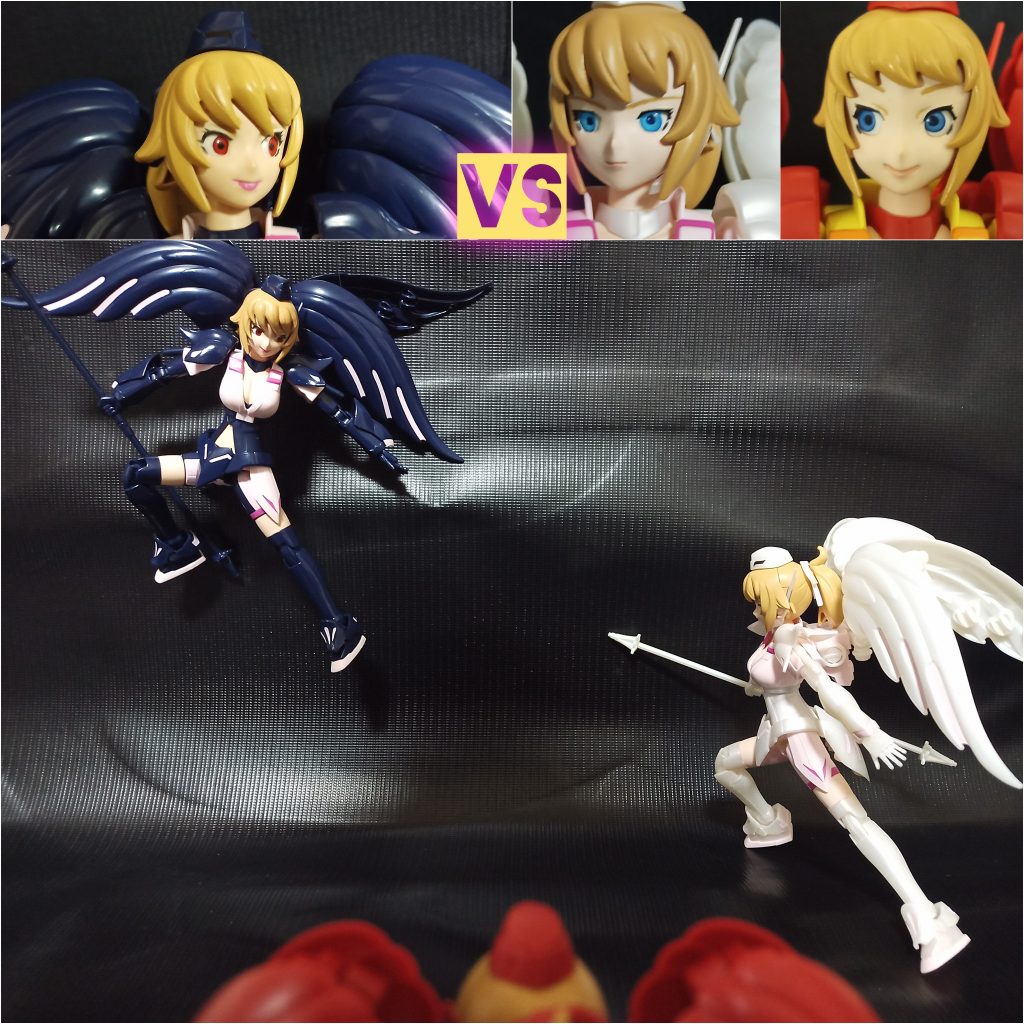 フミナホワイト及びレッドにより構成された堕天使討伐部隊は、カラーチェンジオペレーションのフミナブラックと接触ホワイト「見つけたわよブラック！観念なさい！」ブラック「ウフフ…アタシを倒せると思ってんのかい？」レッド「……」