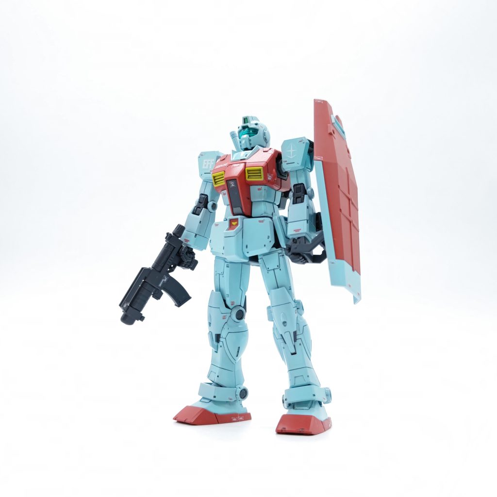 これがしたかった、ジャブロージム。オリジン版ジムには、ビームスプレーガン(前期型)が似合う❗️