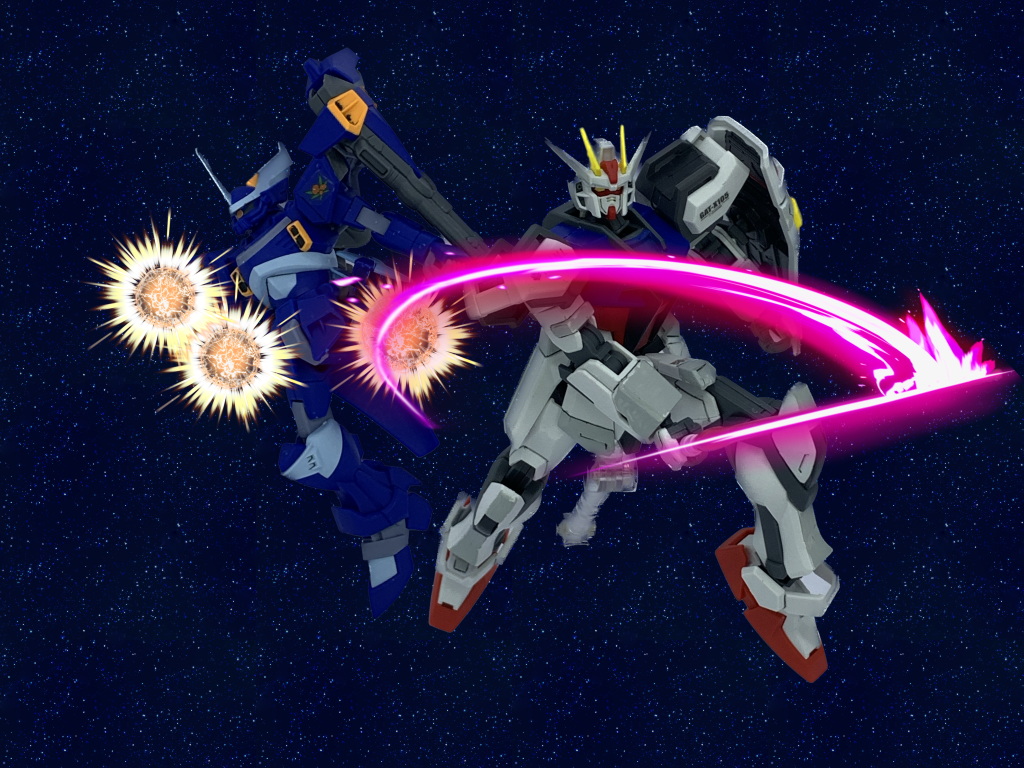 増援に回るシホだがストライクはエールを切り離す荒業を使いそれに吹き飛ばされる。そこを追撃するストライク。シホのシグーも左足と右手を落とされる。