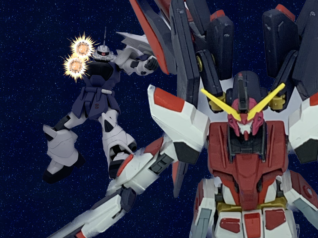 しかし一瞬の隙を突かれイザークも右腕とバックパックのウイングを落とされる。