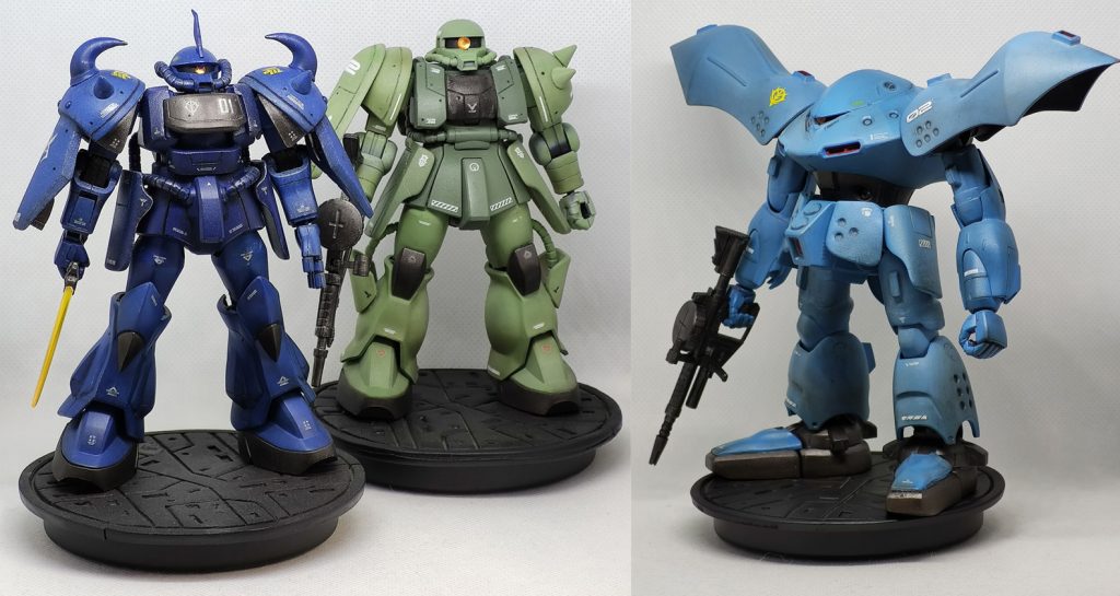 他のキットを同じ台座に乗せてみました。まぁ、そもそもの目的はこのための改造だった訳ですが。ちょっと足が大きすぎたかな。