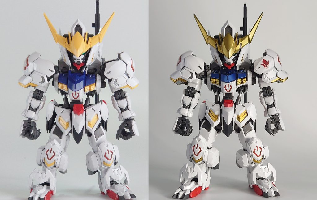 最後に素組みとの比較を