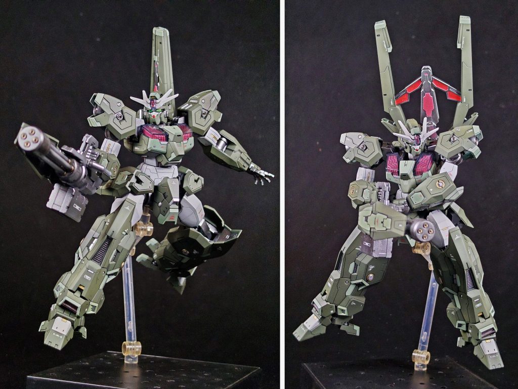 ガトリングは銃口にICソケットピンを使用。腕を延長したので両手持ちも若干やりやすくなってるような、なってないような。