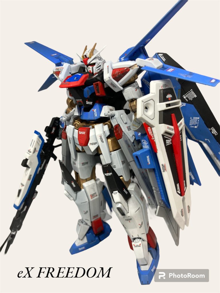 肩のバインダーがかなり目立ちますが、全体的に本来のフリーダムよりマッシブなスタイルになったと思います。