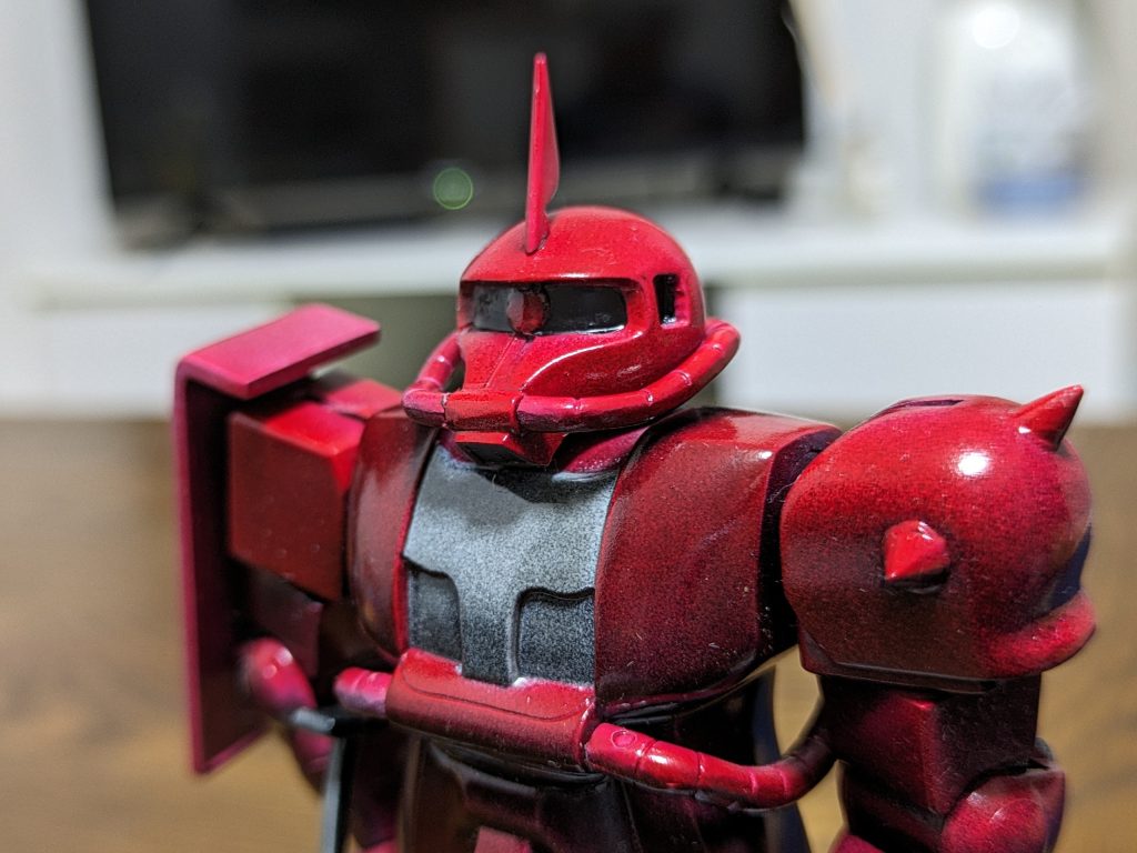 胴体には、スモークグレーを吹いたのに、色の差が見られない……。