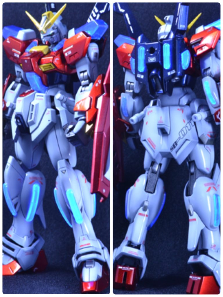 プラ板でのディティールアップやスジボリ追加なども行っていますが、作中のイメージを壊さないように目立たないようにしています。装甲の裏打ちなどもしてあります。