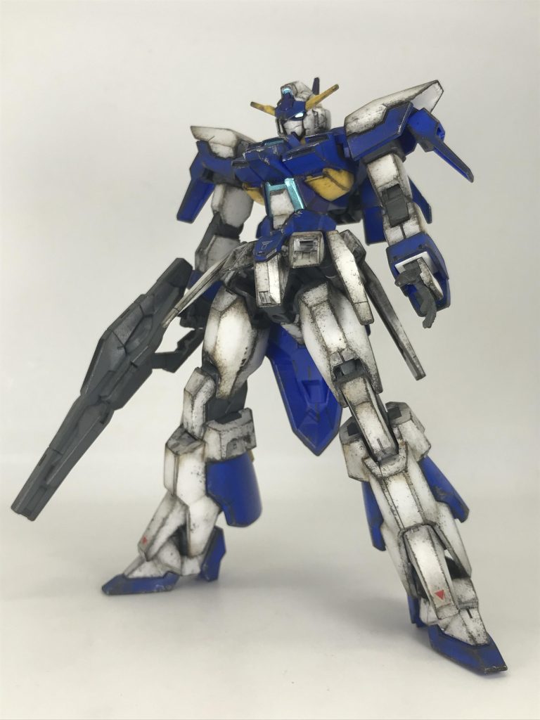 お手軽製作 HG ガンダムAGE-FX無塗装パチ組→一少しだけデカール貼り→つや消しスプレー→お手軽ウェザリング成形色を活かした お手軽汚しの過去作品