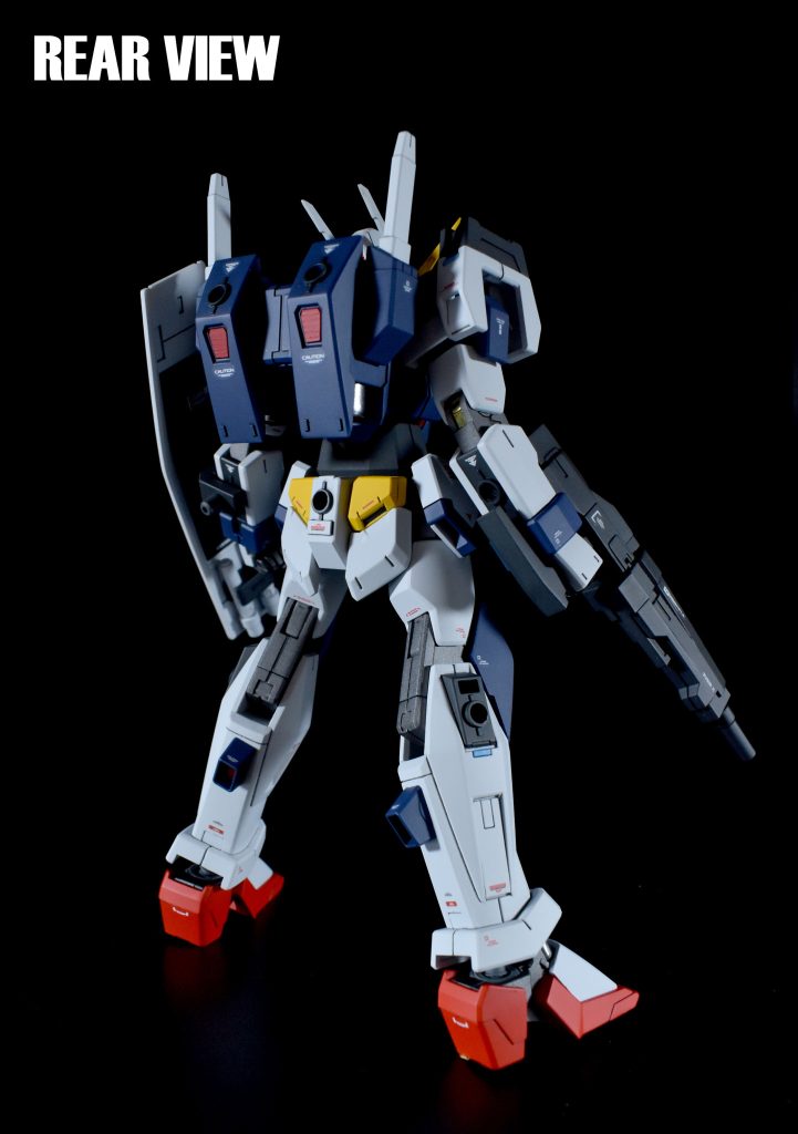 リアビュー元々ハードポイントのあるシャルドール改ですが、その数を追加。また、過去に製作したシャルドールのパーツをほぼ全て装備できるようにしています。