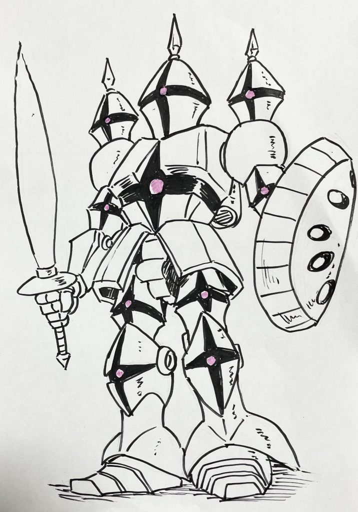 おまけ思い付きで描いたこの落書きから作製が始まってしまいましたw