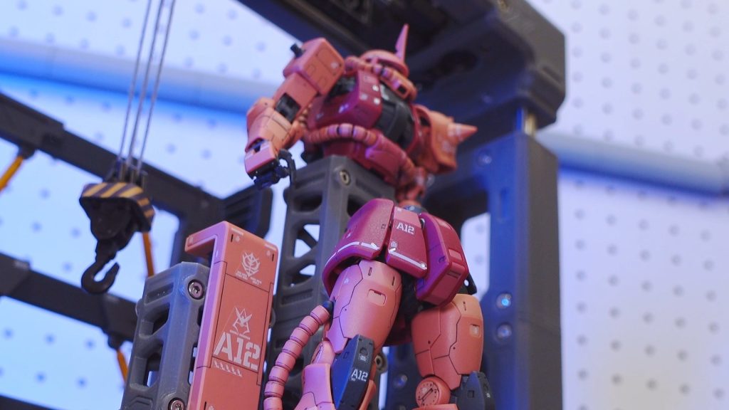 自作ミニクレーンはコトブキヤのクレーンオプションを3Dプリンターで改造して制作しています。