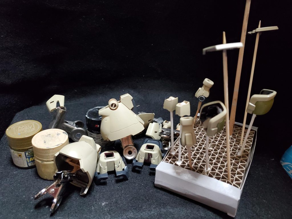 テキトーにばらしつついきなり筆塗り