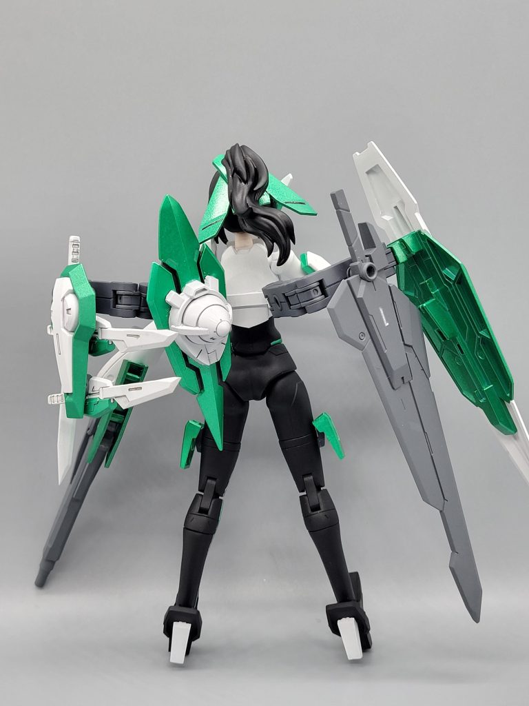 動きやすいポニテ!(趣味)格闘戦想定でヒールは分厚く(立たせたかった)