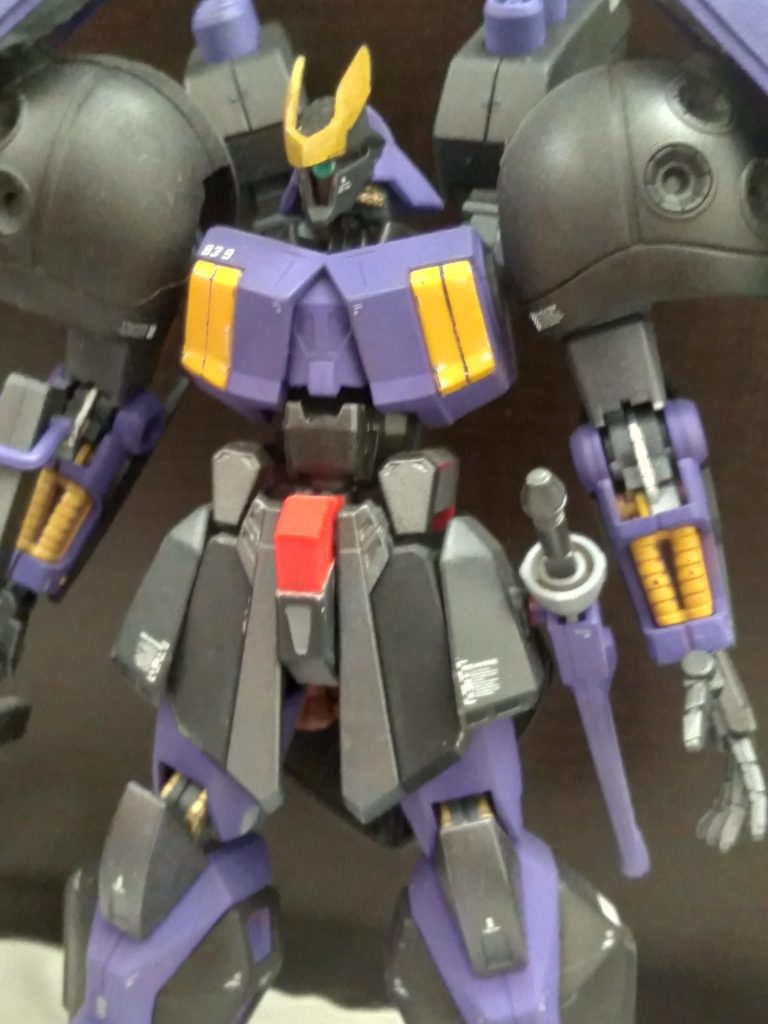 I wanted to give it a vfin or something similar. The thought being, New Neo Zeon wants this to strike fear into the federation pilots the way the Gundam did Zeon's pilots