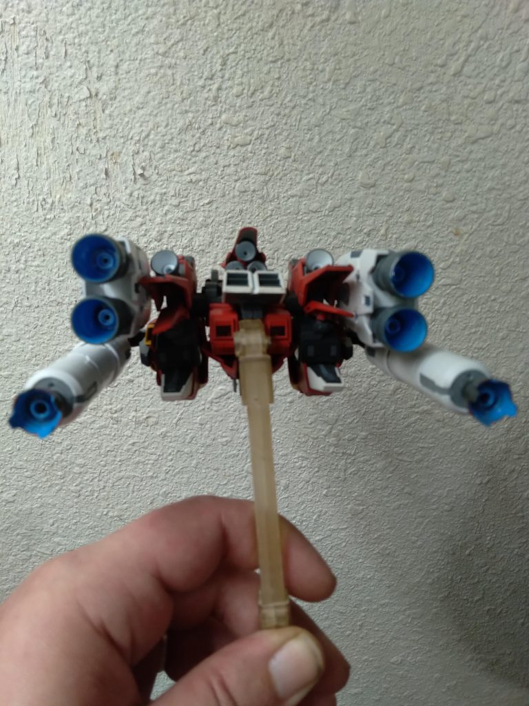 The space booster unit. I made it from 30mm parts and used kotobukiya thrusters on the propellant tanks