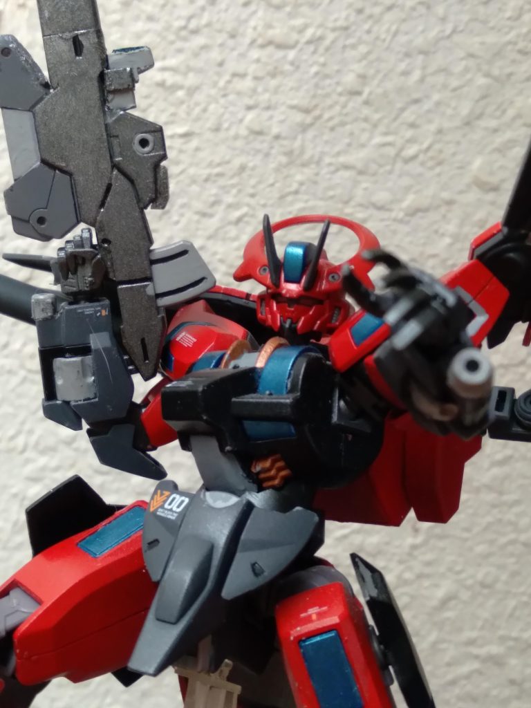 I used spare parts to make the beam rifle and backpack mounted beam cannons. The beam cannons use 30mm parts as well