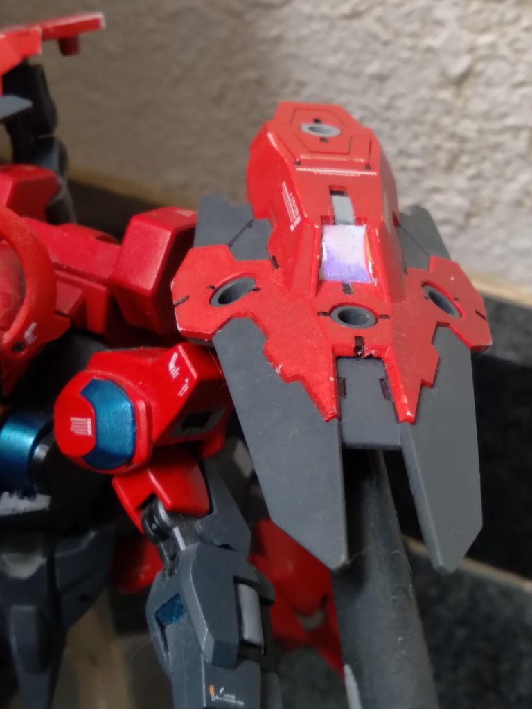 I used reflective tape and uv resin to make the sensors on each one. The barrels are from the amazing weapon binder