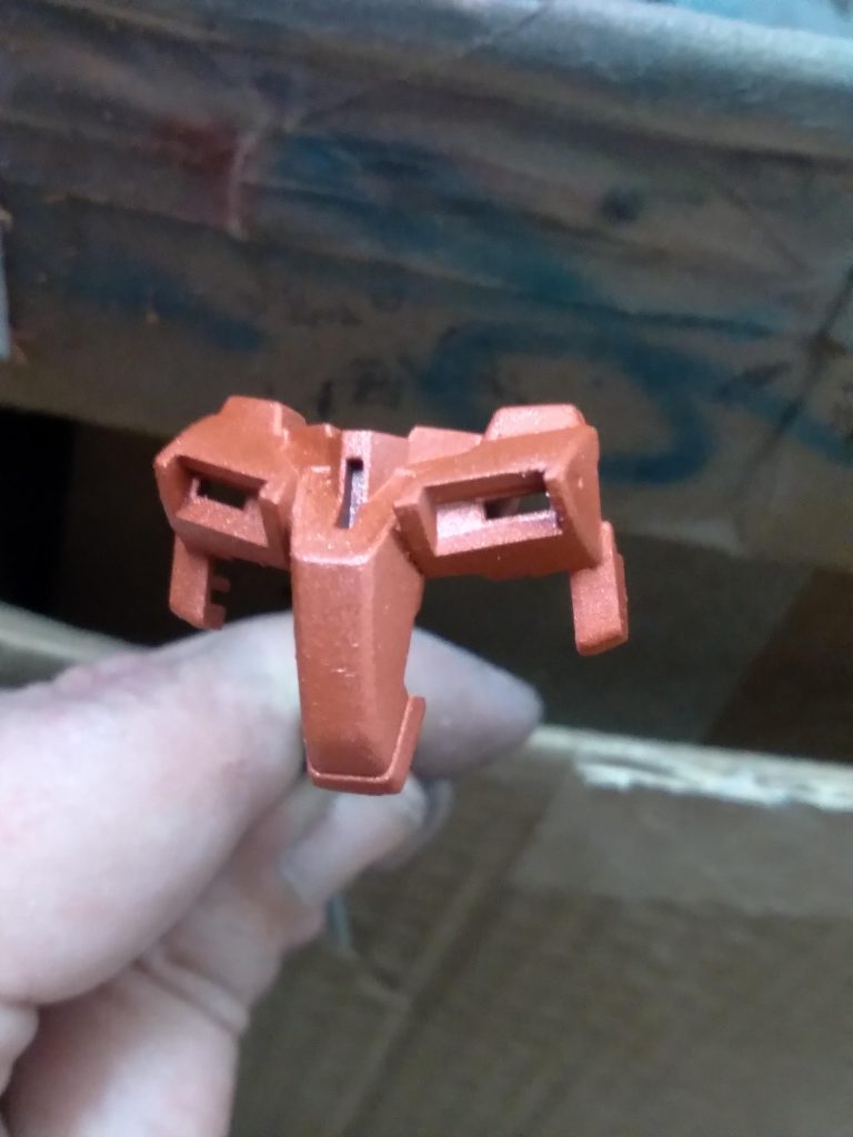 After applying the metallic red