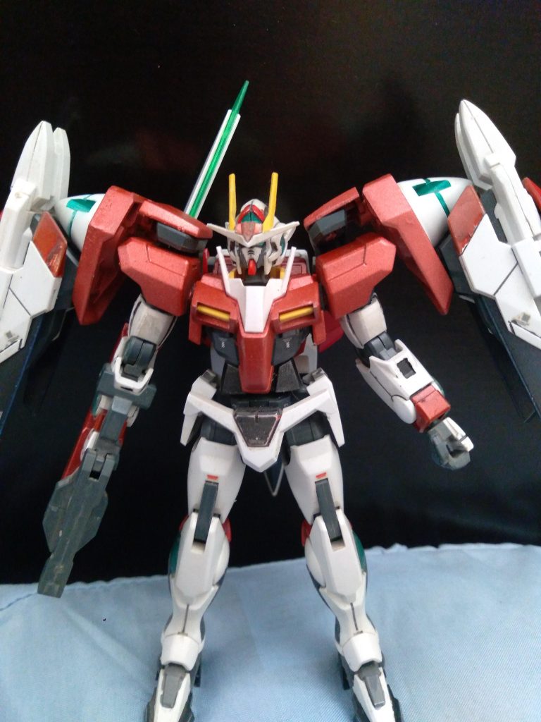 I sprayed Tamiya gray primer first. Then used Mr. Hobby metallic red. Finished it off with gaianotes semi-gloss topcoat