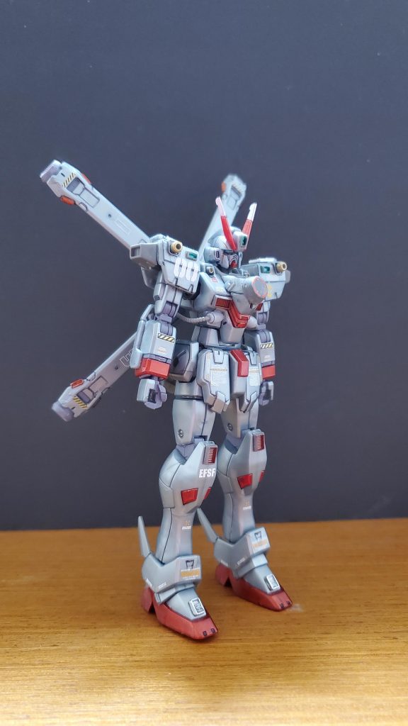 機体解説:F91に次ぐ次期主力機の座をかけていたサナリィ。サナリィが、宇宙海賊クロスボーンバンカードに供与したX1の実戦データを元に量産&実戦機として開発されたのが本機である。