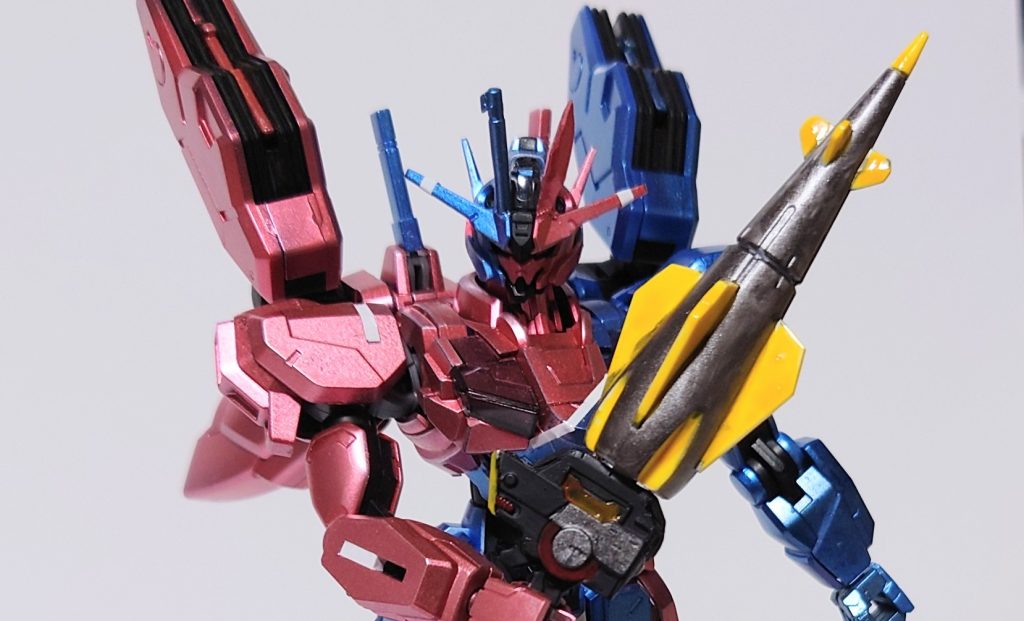 ドリルクラッシャーっぽい武器も作りました。グリップが曲がってガンモードにもなります。