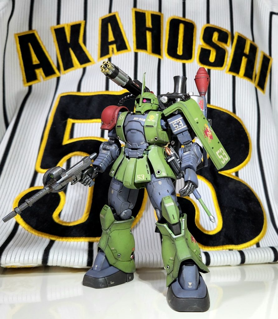 フィールド駆け抜ける セ界一のスプリンター 期待と夢乗せて 走れ赤い彗星ノリヒロ・アカホシ小佐専用ザクIでした- ̗̀🐯 ̖́-