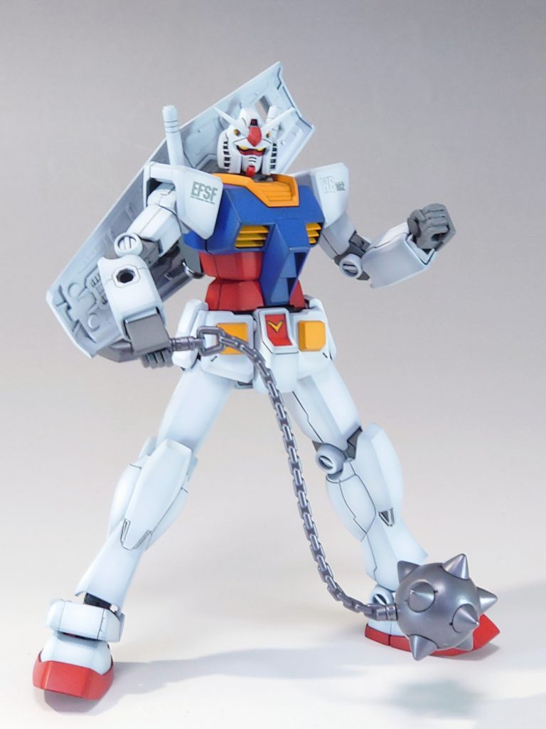 ガンダムハンマーこちらもEGの物、メタルカラーで塗装してます。