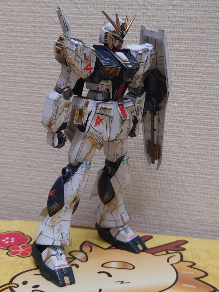 EG νガンダム　部分塗装と汚しの練習–3枚目/制作者：@touzai3