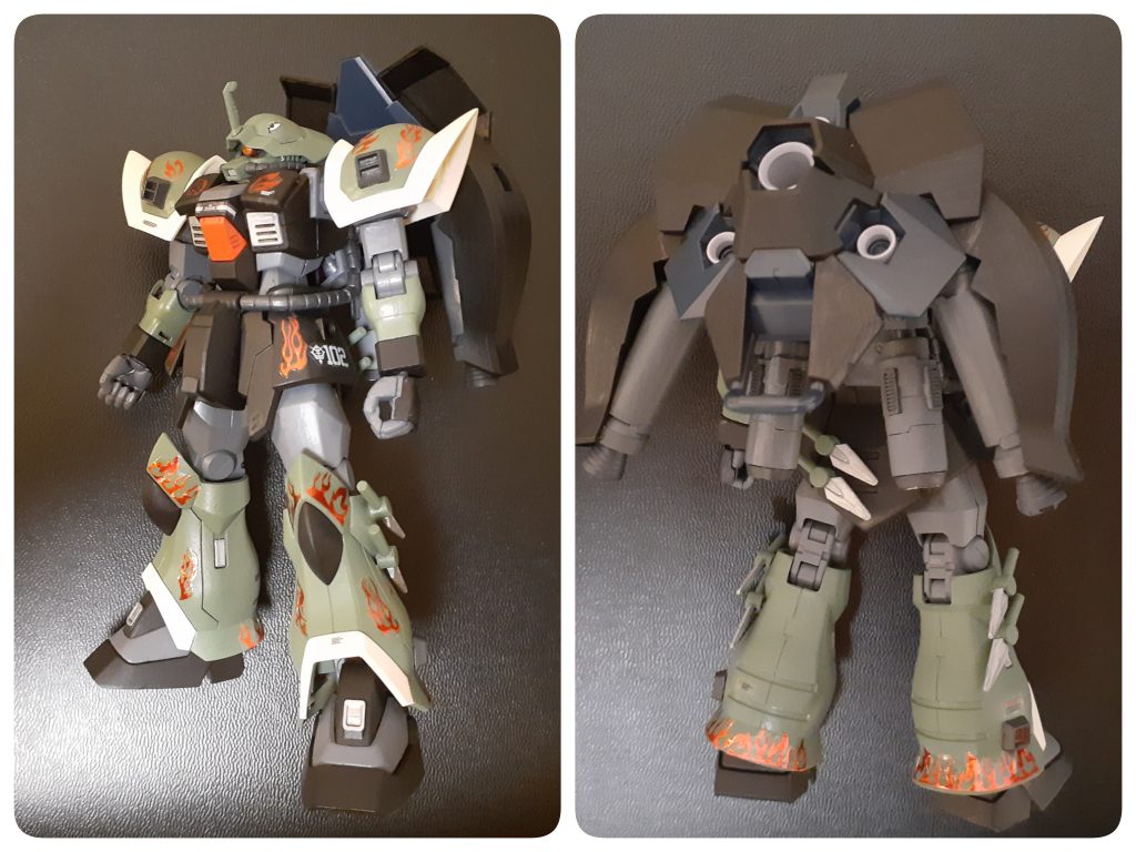 なんとかこの子を供養できないかなと考え、イフリート＝炎の魔人とゲンガオゾのバックエンジンユニットをこじつけてみました。ネオジム磁石で着脱可能