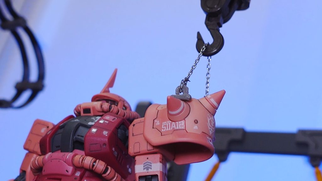 RGシャア専用ザク　動くジオラマでクレーン組立て–4枚目/制作者：and CRAFT 3D