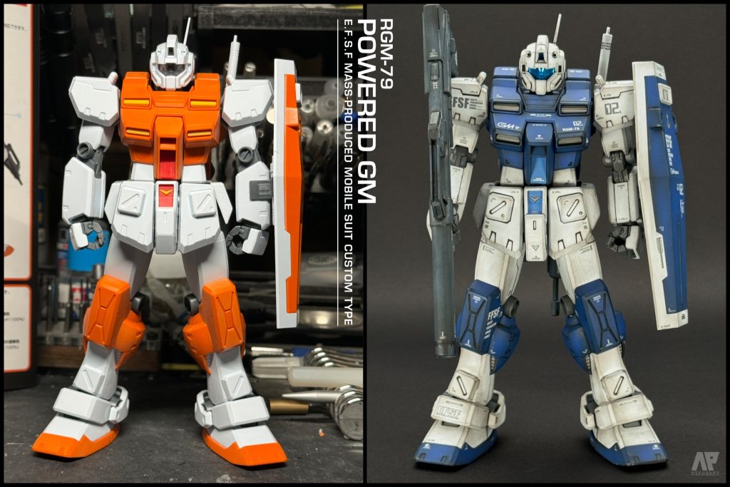 完全無加工･デカールで情報量増し仕上げ。青部は黒立ち上げ、他は成型色に、ウェザリングマスターで 軽汚し。