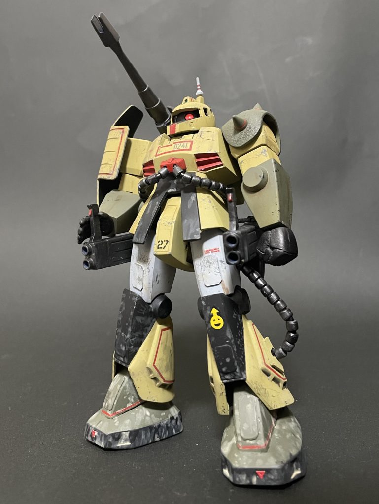 ガンプラ 完成品 旧キット1/144ザクキャノン ザク MSV 改造 塗装済み 