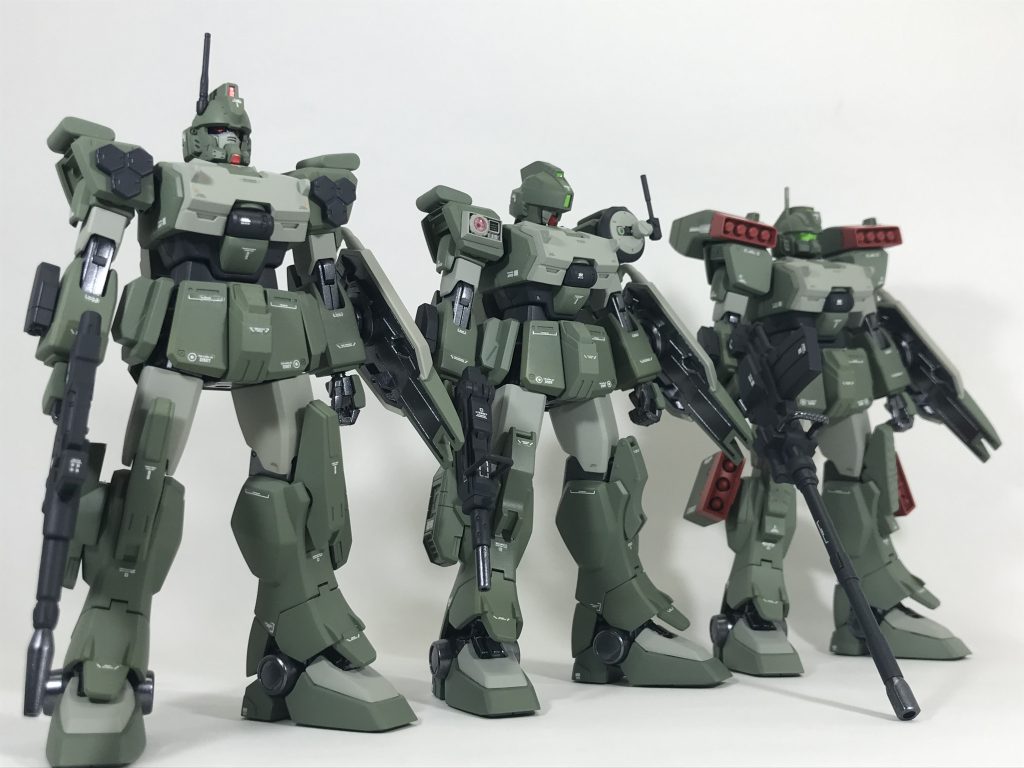 シローアマダ少尉乗機の機体データを元に大破・中破した陸ガンや陸ジムのパーツを寄せ集めて作られた機体という脳内設定です。