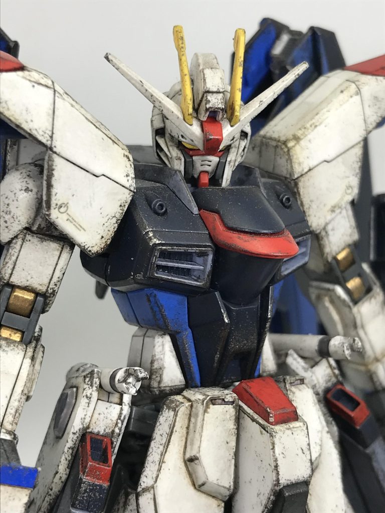 ちなみにこのフリーダム…ツインアイはガンダムマーカーで塗装してますこれが最初で最後のツインアイ塗装作品…やはりツインアイは塗装ではなくピカッと光る…シールが最高や!😃(笑)