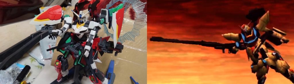 さて、今回紹介したアサルトリベロは如何でしたか?実はこの形態、PS2のゲーム『Gセイバー』に登場するMS『G3セイバー強行戦闘形態』にある程度似せました。比較してみてください。 では、今回はここまで。次はギャザーロード隊のMSを紹介する予定です。次回も宜しくお願いします。