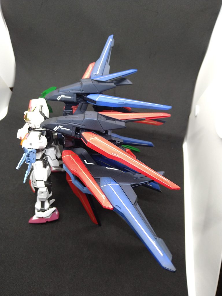 バックパックが重たすぎて自立せずストライカーパックの下の部分で支えています。