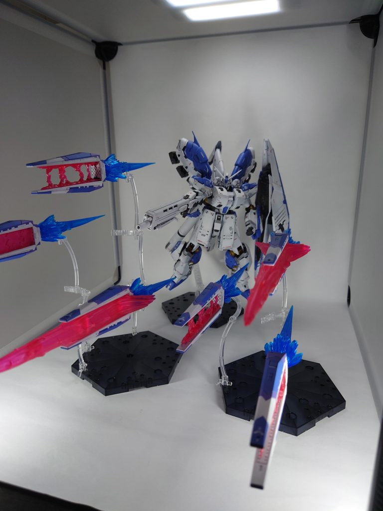 最後はファンネルエフェクト展開!迫力は出るのですが、置くスペースに困る…💧最後までご覧頂き、ありがとうございました!!