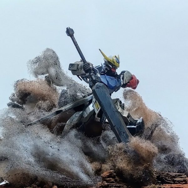 ジオラマ作品　「手負いの狼」