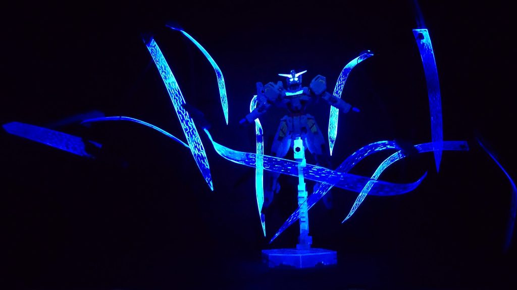 以前作ったガンビットエフェクトで撮影。
