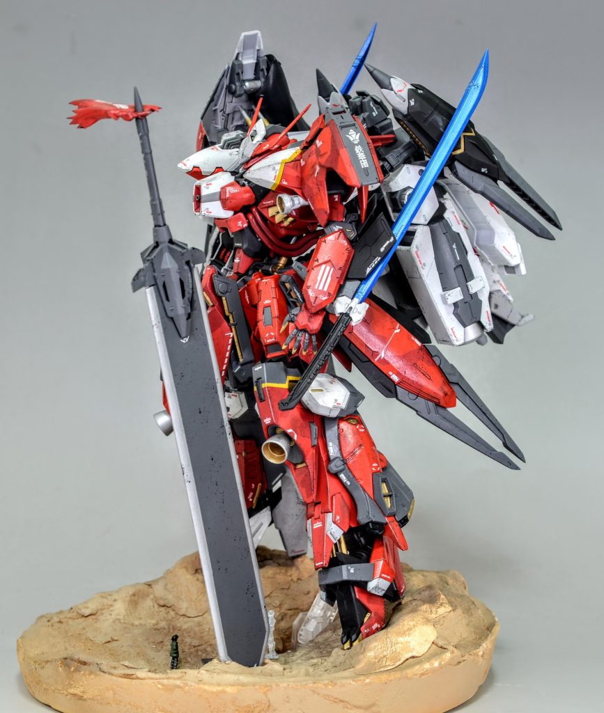 鉄華団が壊滅した後もその志は元団員達に受け継がれており、火星で再起を図るためのフラッグシップ機として存在する機体です。