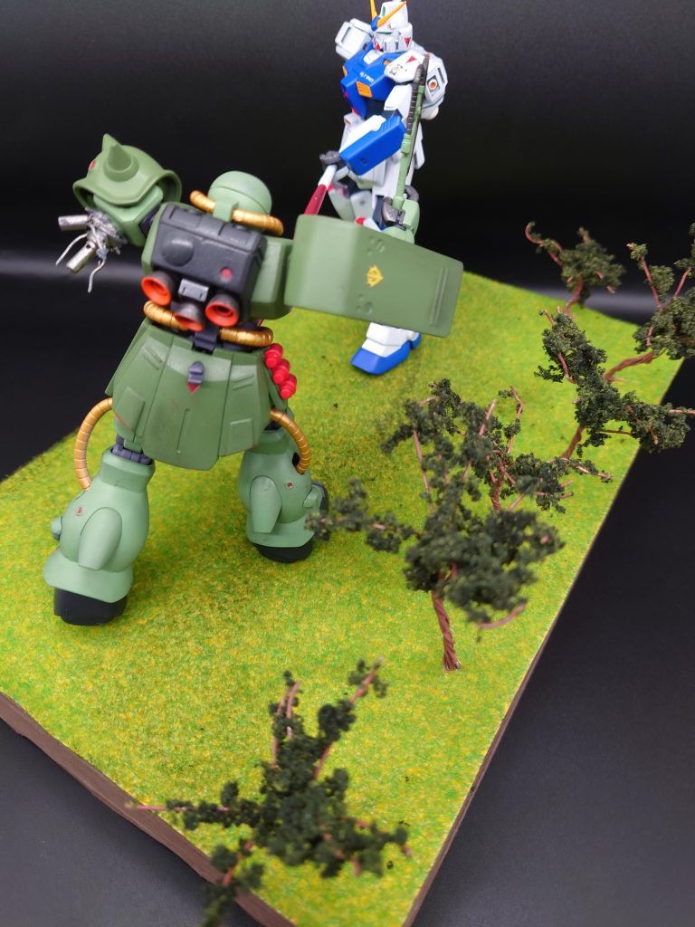 79作目 ポケットの中の戦争から「バーニィもう戦わなくってもいいんだよ」お手軽ジオラマ–7枚目/制作者:@kjyun_choroq