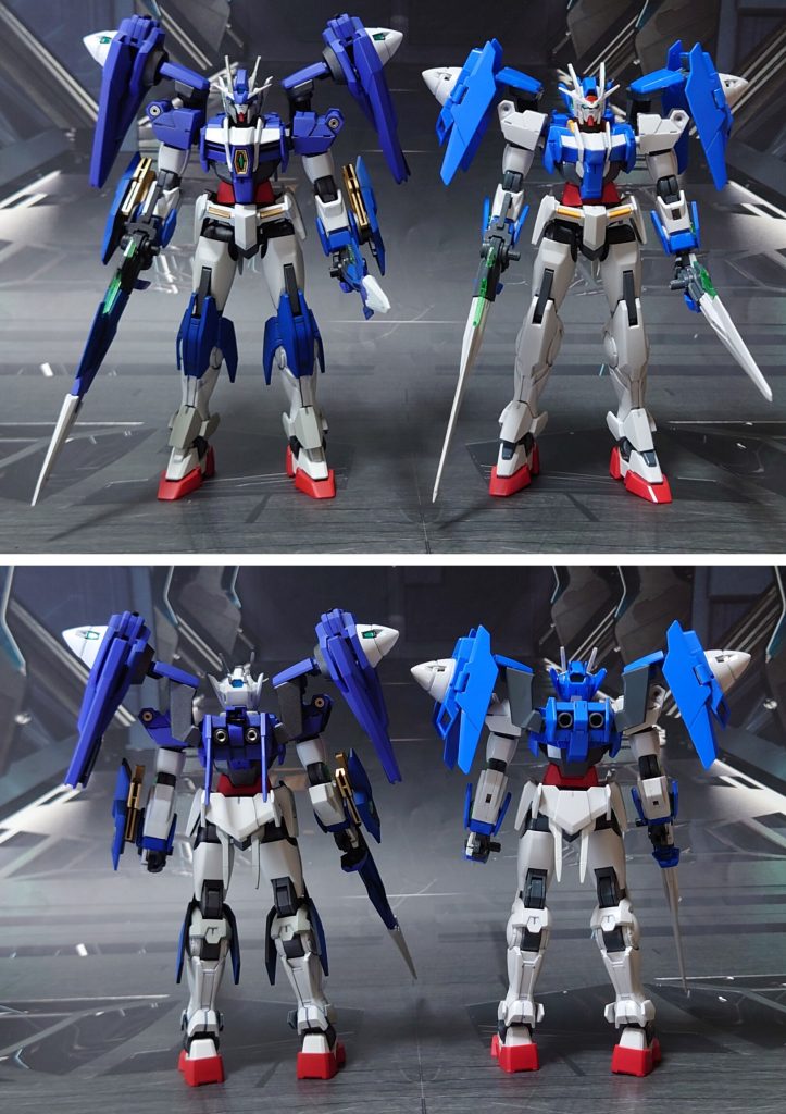 原型機となるダブルオーダイバーとの比較。