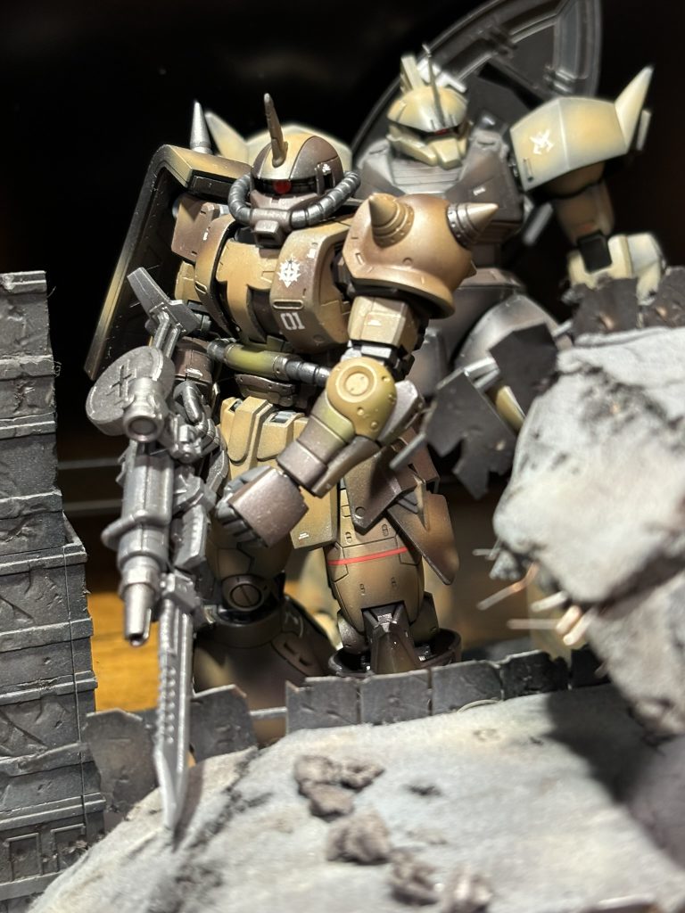 ゲルググともう一枚砂漠のジオラマも作ろうかな・・・