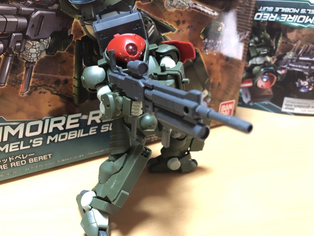 先にロンメル大佐を知ったんですよね。「なにこのキャワイイモコモコー❤︎」って(笑)だけど元ネタのグリモアを知らない。そしてその当時はまだボトムズもよく知らなかった(笑) でもYouTubeだかでグリモアレッドベレーの登場回を見て一目惚れしたのですよ。元からミリタリー好きだったから刺さったのでしょうね。