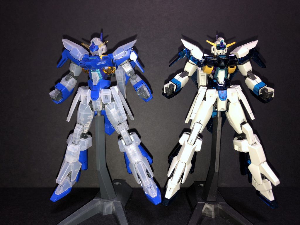 全体のバランスを見て今回は黄色いパーツはクリアを使いませんでした。また、通常版は放映当時の品なので若干黄ばんでしまっています。