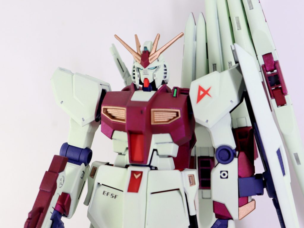 塗装作品 No.10　HGBD:R 1/144 フェイクニューウェポンズ＋ENTRY GRADE 1/144 νガンダム ニューガンダム–4枚目/制作者：茶雪bravely