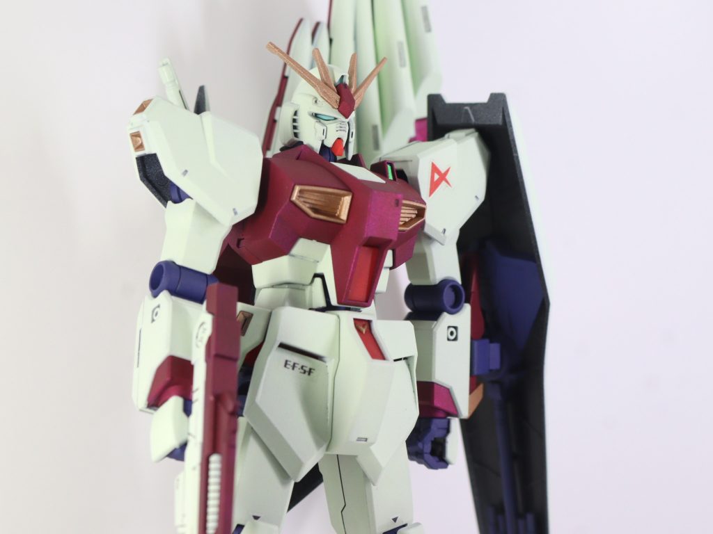 塗装作品 No.10　HGBD:R 1/144 フェイクニューウェポンズ＋ENTRY GRADE 1/144 νガンダム ニューガンダム–5枚目/制作者：茶雪bravely