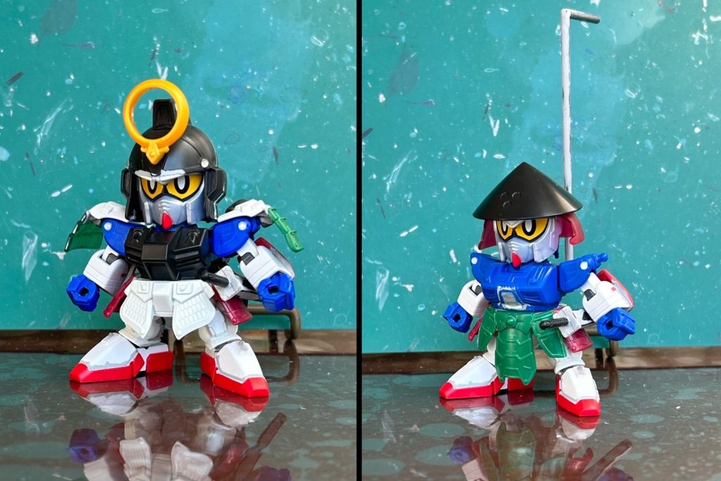 塗装前。ボディと腕はレジェンドBB武者號斗丸。