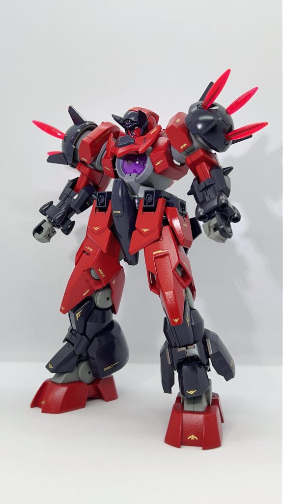 本体レッド部はもう少し朱色にしたかったですね。