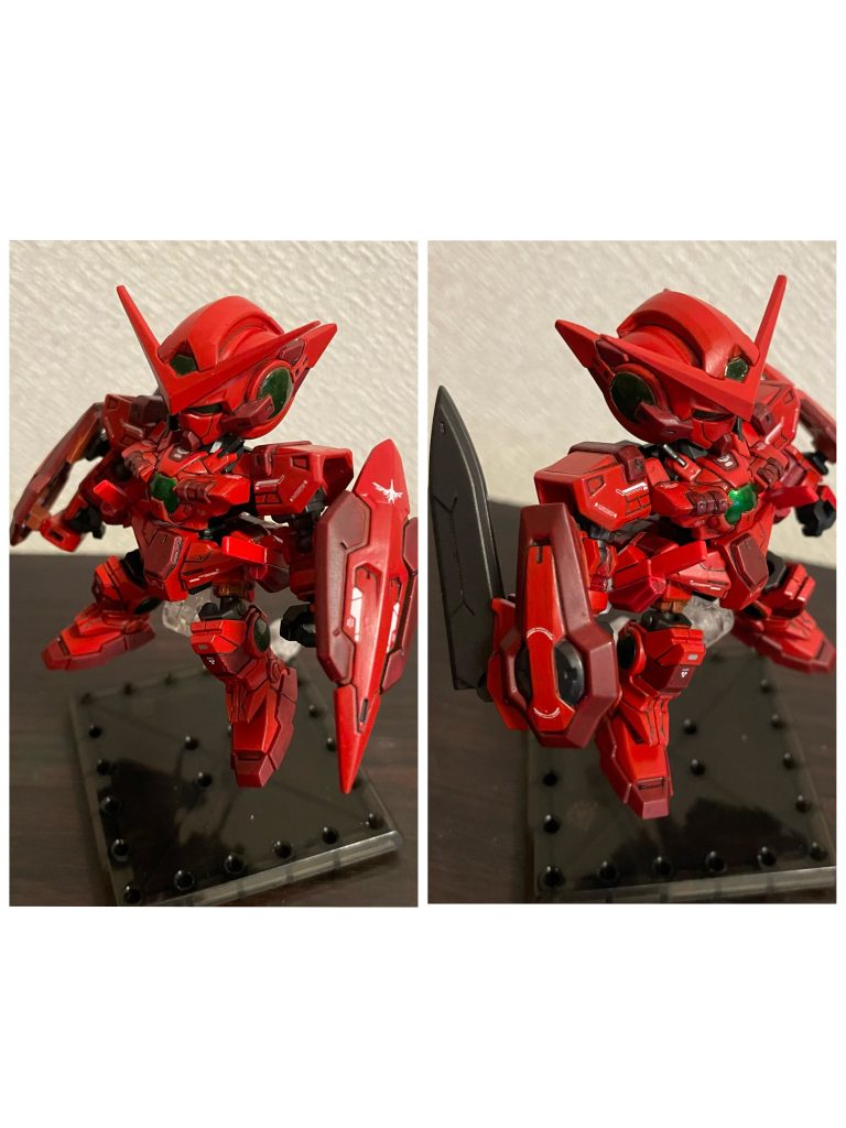 タイプF2はマスクは白なんですが、赤のほうが好みなので赤にしましたレンズ部は光沢、他はつや消しでトップコートしました